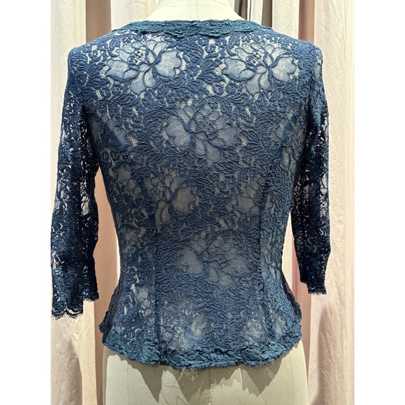 Vintage Stock Ann Ferriday Cotton Lace Crop Peplum Fairycore Jacket M - Picture 4 of 6